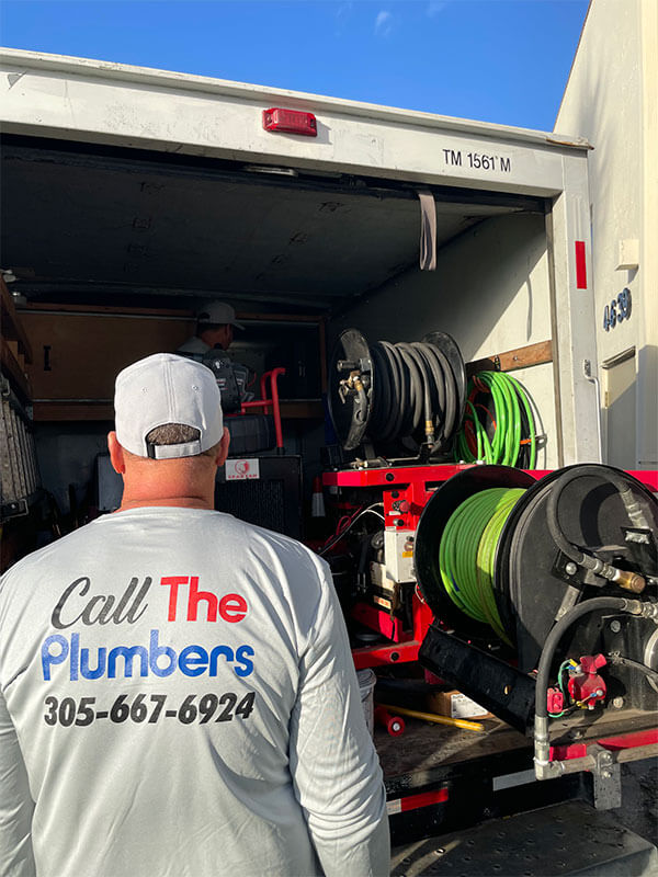 Plumber with a fully equipped service van Plumber with a fully equipped service van
